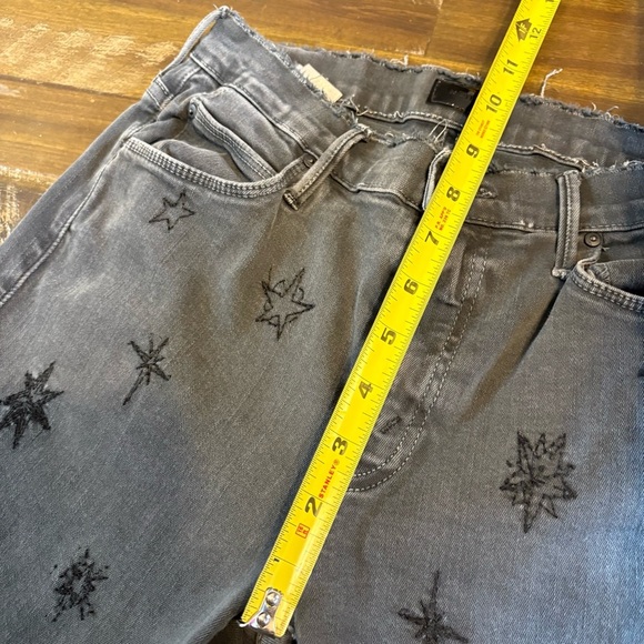 Mother The Double Fray Charmer Written in the Stars Embroidered Skinny Jeans 27 - Picture 10 of 15